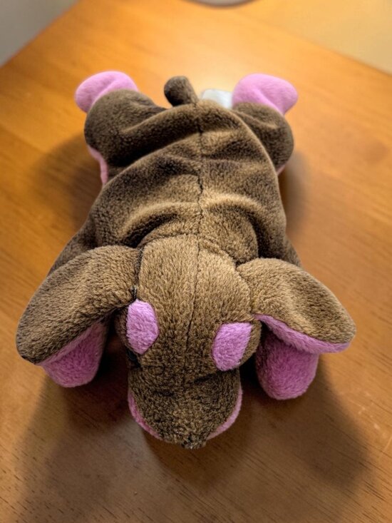 Ty Other - Dan Dee Brown Puppy Dog Plush Pink Paws Floppy Ears Stuffed Animal Soft Toy Love